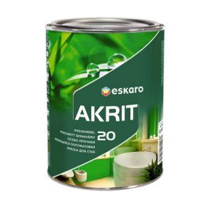  Краска акрилатная п/м интерьерная с высокой устойчивостью к мытью и истиранию "Eskaro Akrit-20"2,85